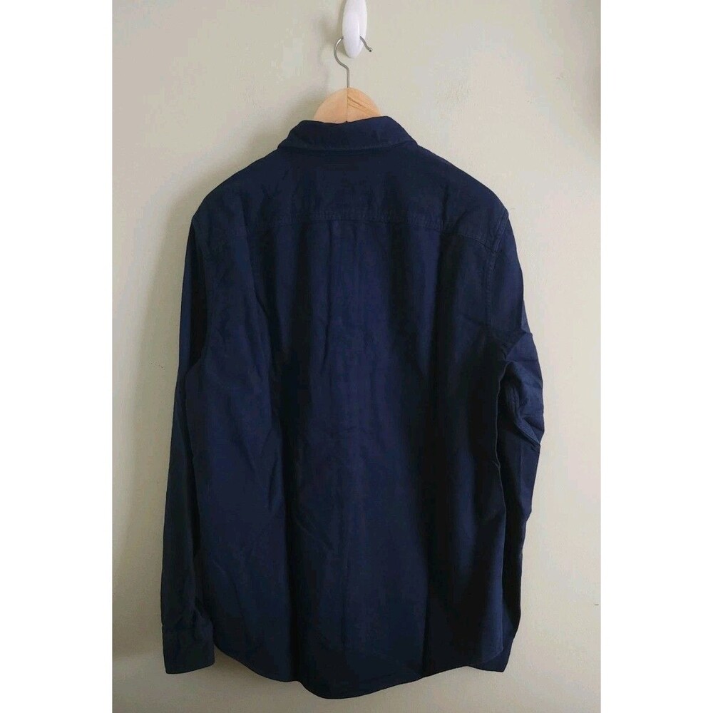 Nwt Abercrombie & Fitch Mens 100% CottoShirt Size Large Blue Pockets Long Sleeve - Picture 5 of 8